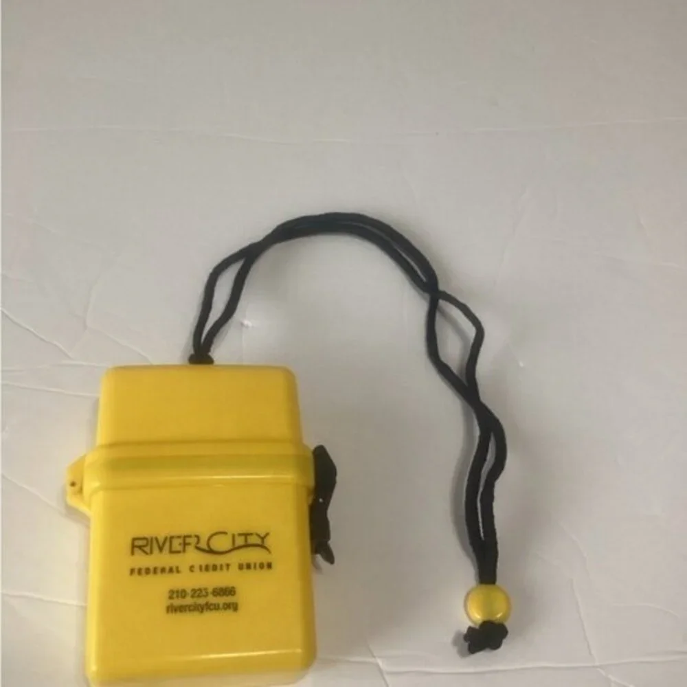 Yellow Waterproof Case with Lanyard
